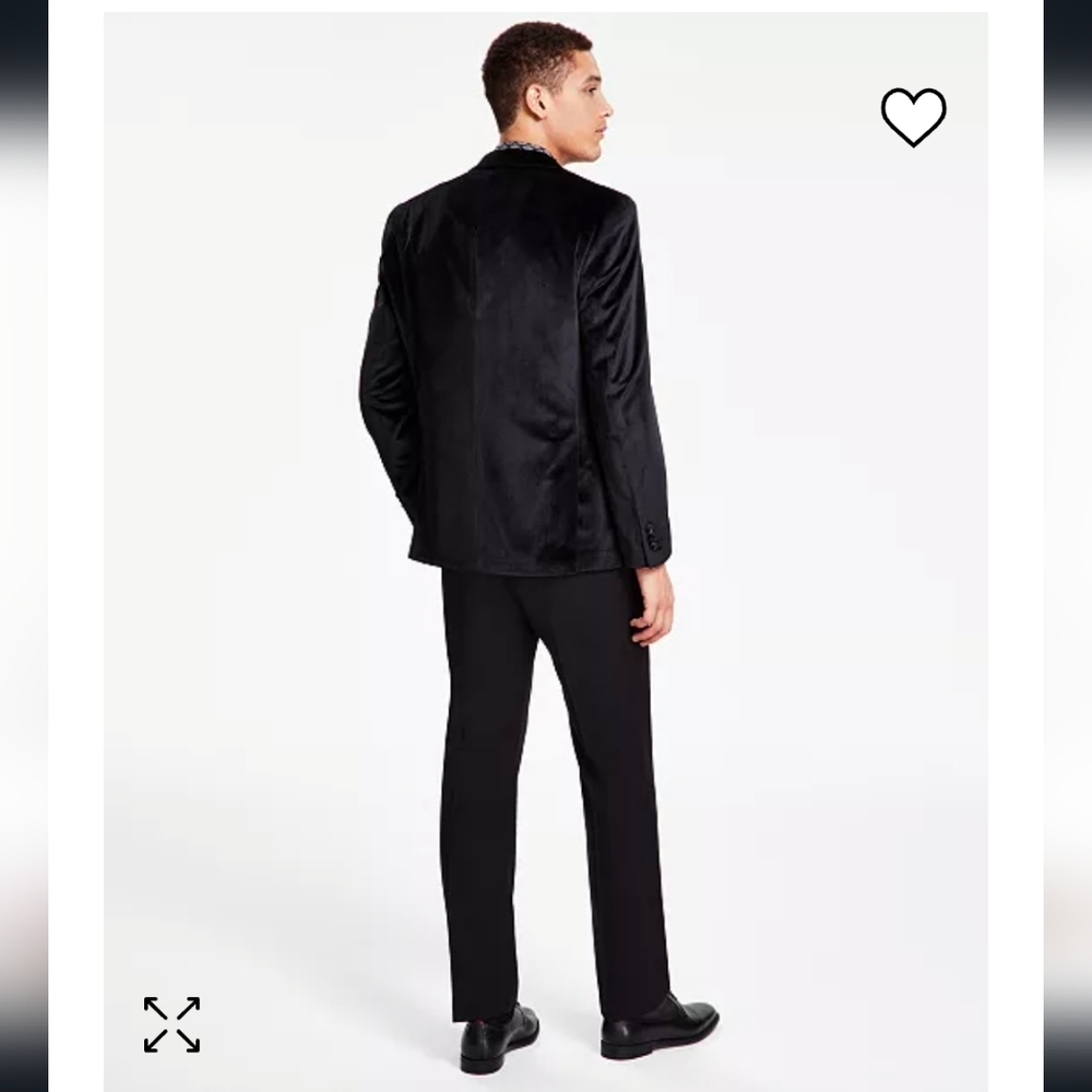 LINEA UMO black cotton velvet blazer - Picture 2 of 16